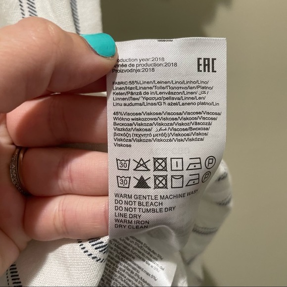 Vera Moda Off the Shoulder Striped Top Size XS - Picture 7 of 7